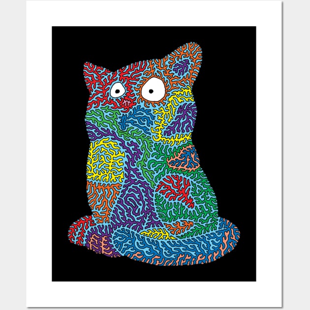 Patchwork Cat Wall Art by NightserFineArts